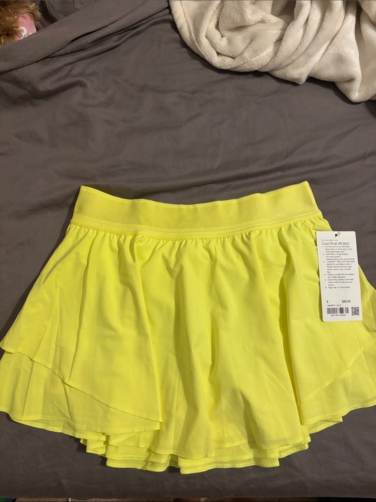 lululemon athletica Dresses & Skirts - lululemon athletica Neon Yellow Court Rival HR Skirt